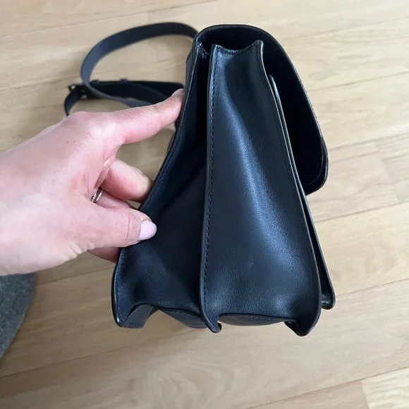 Rebecca Minkoff Black Suede and Leather Crossbody Bag - Picture 14 of 16